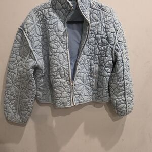 Blank NYC Light Blue Quilted Puffer Jacket